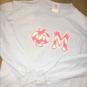 Baby Blue Longsleeve Stitched Phi Mu